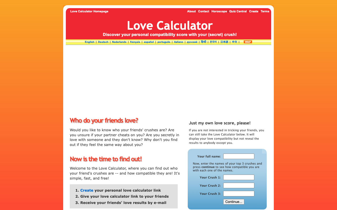 LoveCalculator.be
